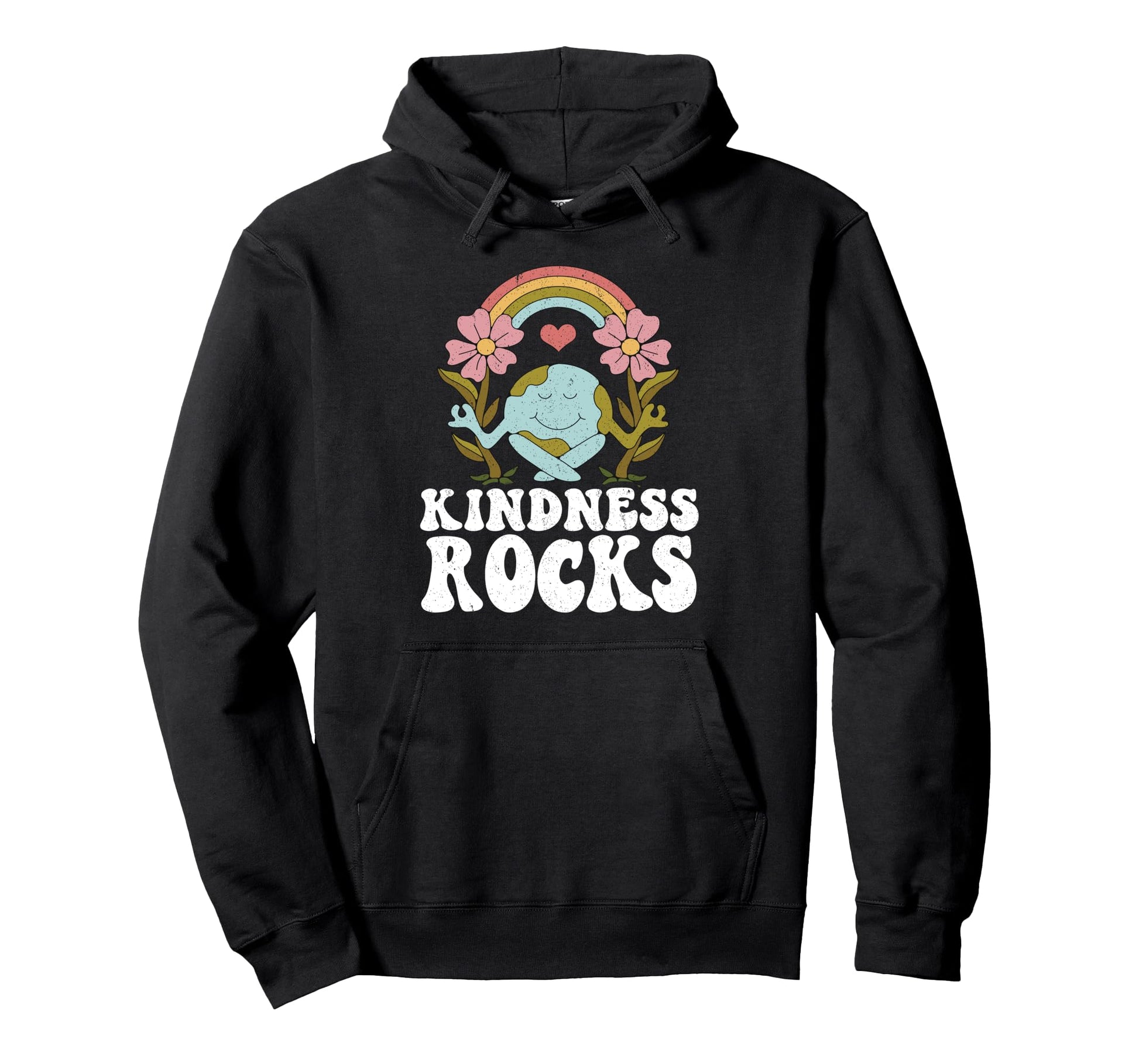 Earth Day Hippie Teacher Rainbow Hoodie - Streetwear Style for Adults - T-Shirt, Sweatshirt, Hoodie
