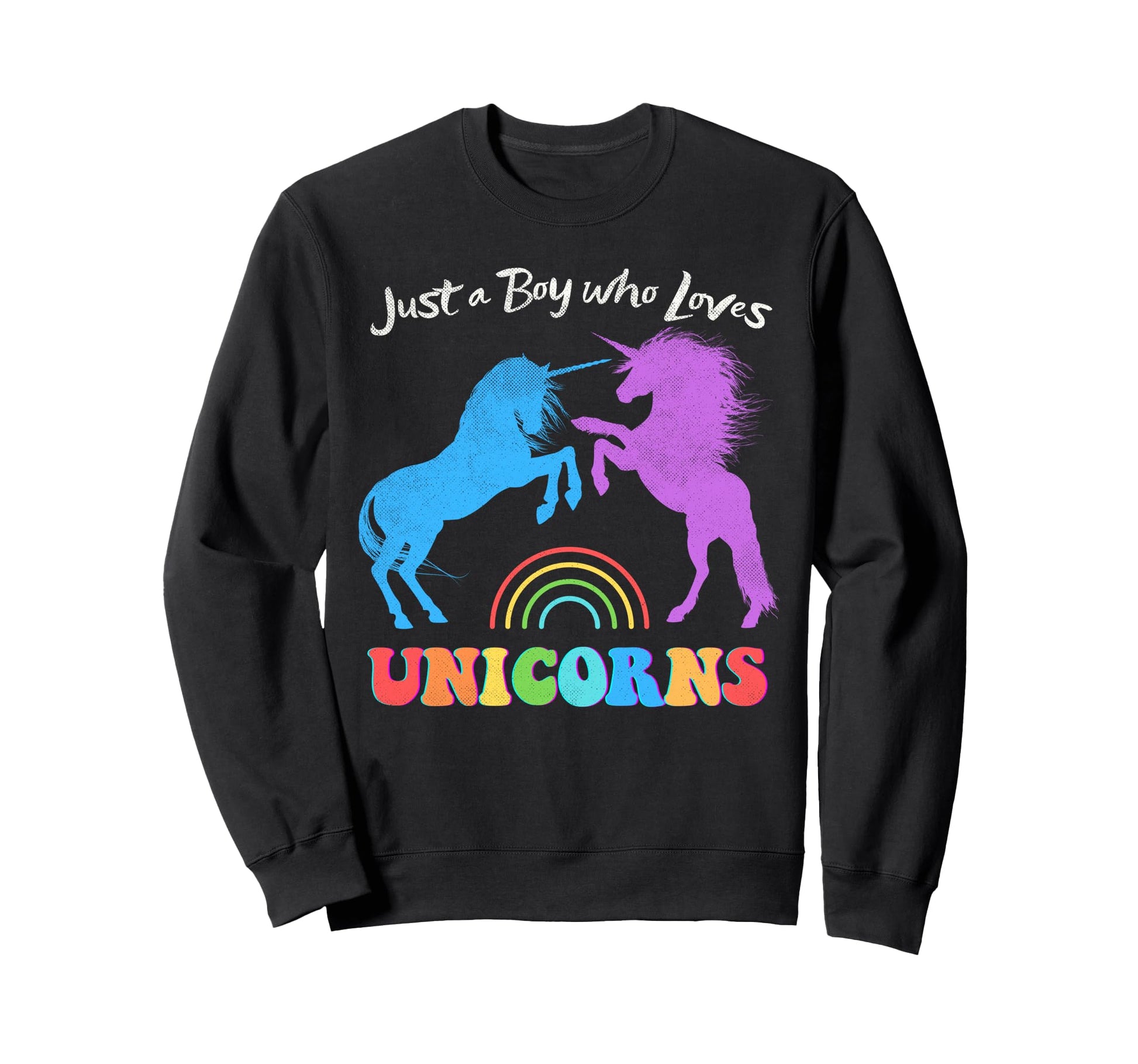Funny Just Who Loves Unicorns Sweatshirt - Casual Everyday Wear Men Women - T-Shirt, Sweatshirt, Hoodie