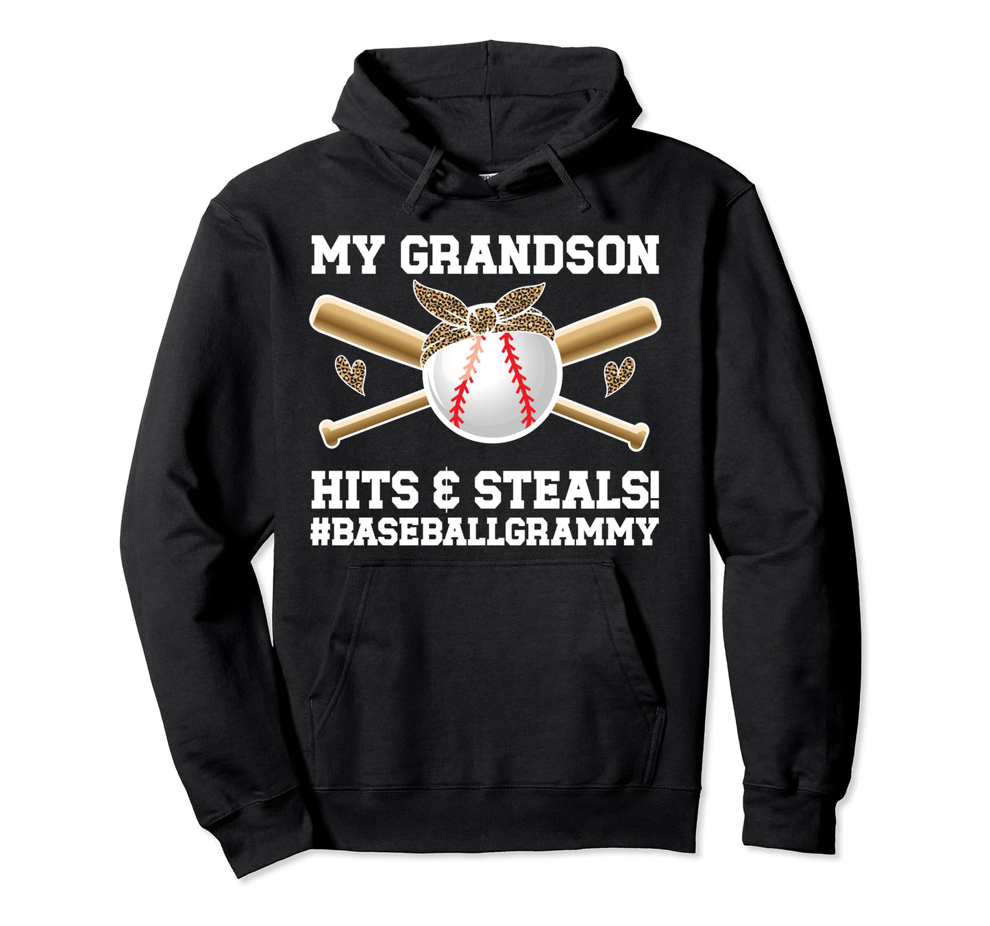 My Grandson Baseball Grammy Baseball Hoodie - Fun Novelty Design Men Women - T-Shirt, Sweatshirt, Hoodie
