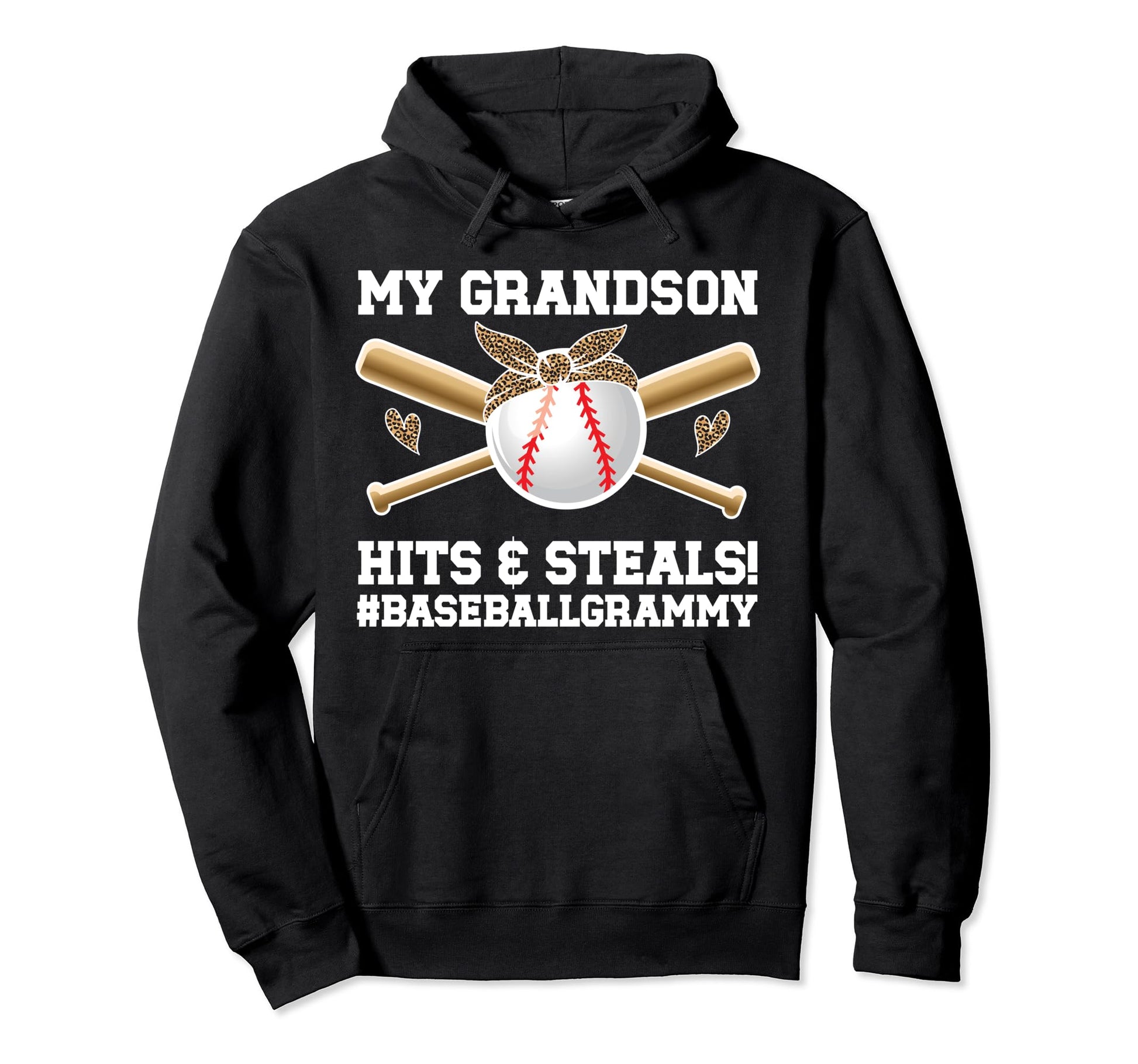 My Grandson Baseball Grammy Baseball Hoodie - Fun Novelty Design Men Women - T-Shirt, Sweatshirt, Hoodie