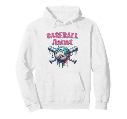 Baseball Aunt Gifts Mothers Day Hoodie - Novelty Apparel for Adults - T-Shirt, Sweatshirt, Hoodie