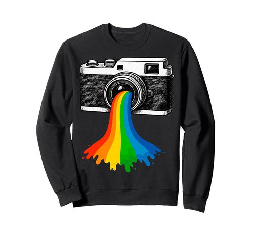 Photo Camera Rainbow Splash Sweatshirt - Streetwear Style Men Women - T-Shirt, Sweatshirt, Hoodie