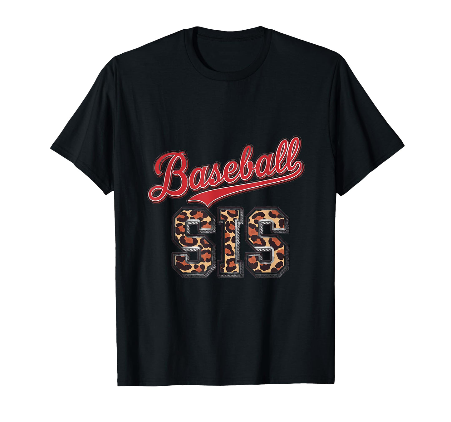 Leopard Baseball Sis Sport Lover Sister T-Shirt - Aesthetic Graphic Unisex - T-Shirt, Sweatshirt, Hoodie