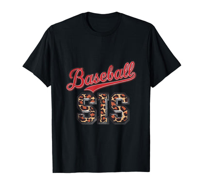 Leopard Baseball Sis Sport Lover Sister T-Shirt - Aesthetic Graphic Unisex - T-Shirt, Sweatshirt, Hoodie
