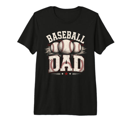 Baseball Dad Sports Dad Tri Blend T-Shirt - Fun Novelty Design Men Women - T-Shirt, Sweatshirt, Hoodie