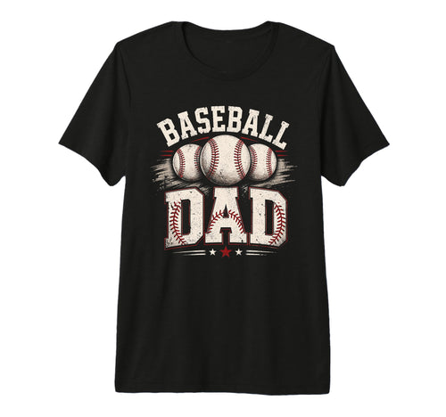 Baseball Dad Sports Dad Tri Blend T-Shirt - Fun Novelty Design Men Women - T-Shirt, Sweatshirt, Hoodie