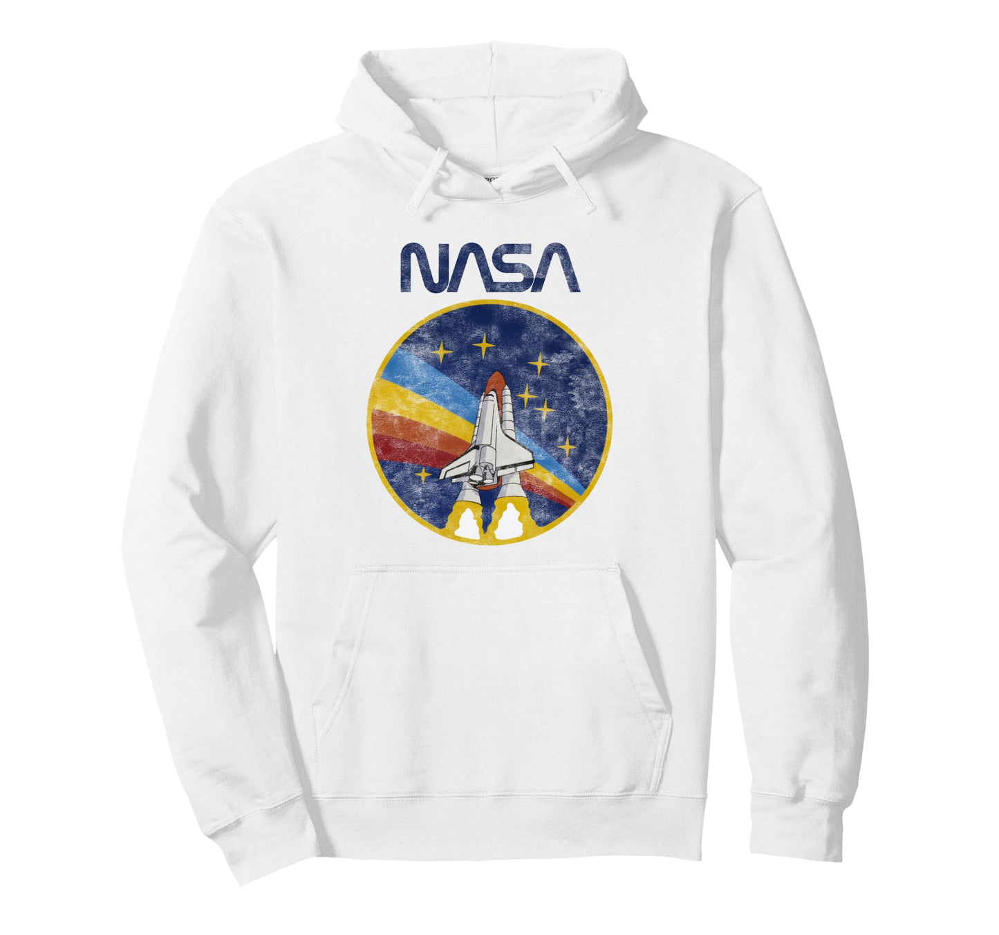Rocketship Space Stars Rainbow Hoodie - Fun Novelty Design Men Women - T-Shirt, Sweatshirt, Hoodie