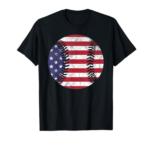 4Th Fourth July 4Th Baseball American T-Shirt - Custom Art Print Unisex - T-Shirt, Sweatshirt, Hoodie