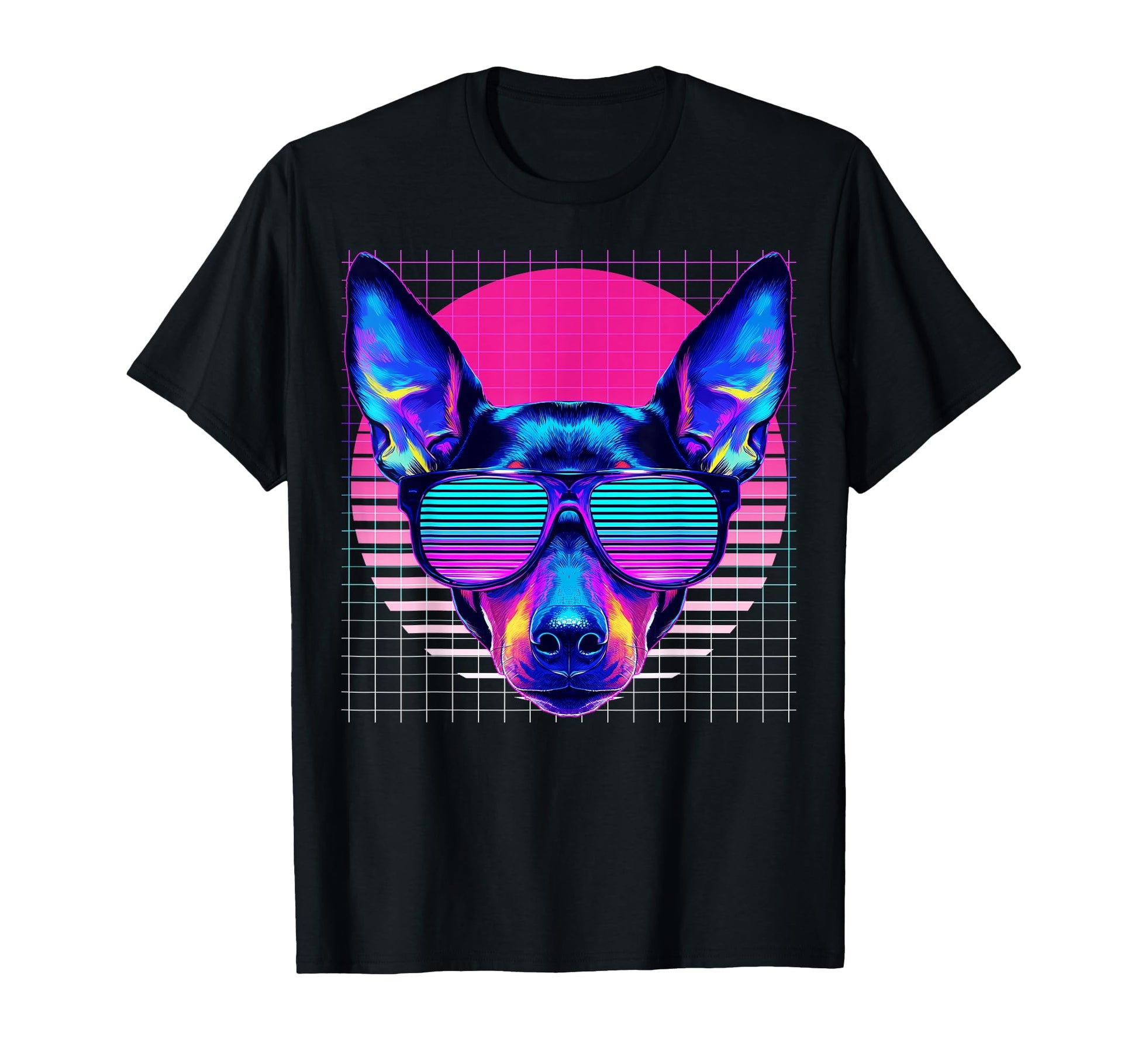 Miniature Pinscher Sunglasses Dog T-Shirt - Fun Novelty Design Unisex - T-Shirt, Sweatshirt, Hoodie