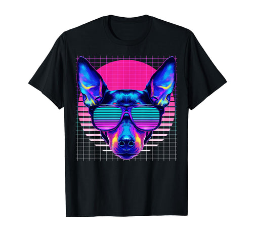Miniature Pinscher Sunglasses Dog T-Shirt - Fun Novelty Design Unisex - T-Shirt, Sweatshirt, Hoodie