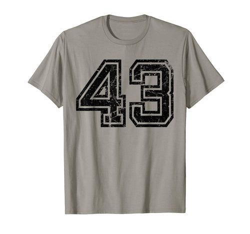Number 43 Sports Jersey Varsity Lucky T-Shirt - Fun Novelty Design Unisex - T-Shirt, Sweatshirt, Hoodie