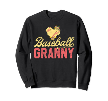 Baseball Granny Baseball Player Sweatshirt - Graphic Print Men Women - T-Shirt, Sweatshirt, Hoodie