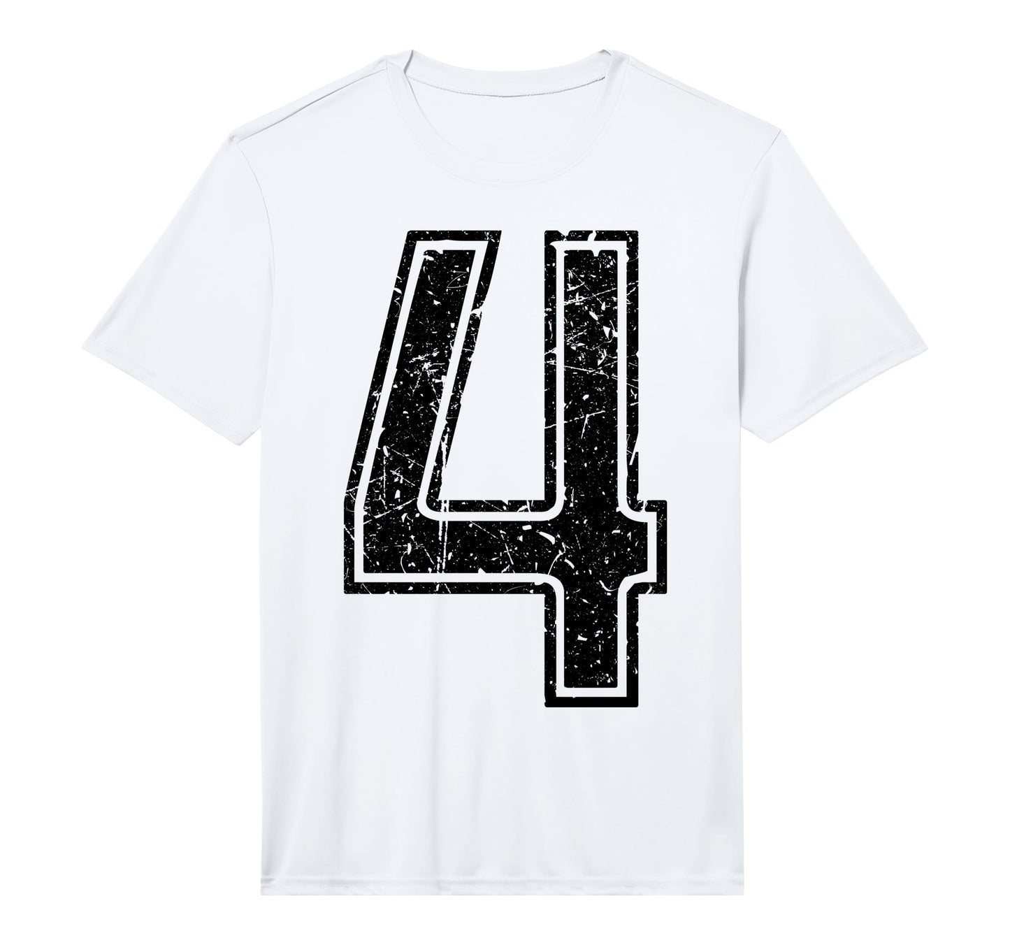 Black Sports Team Number 4 Performance T-Shirt - Novelty Apparel Unisex - T-Shirt, Sweatshirt, Hoodie
