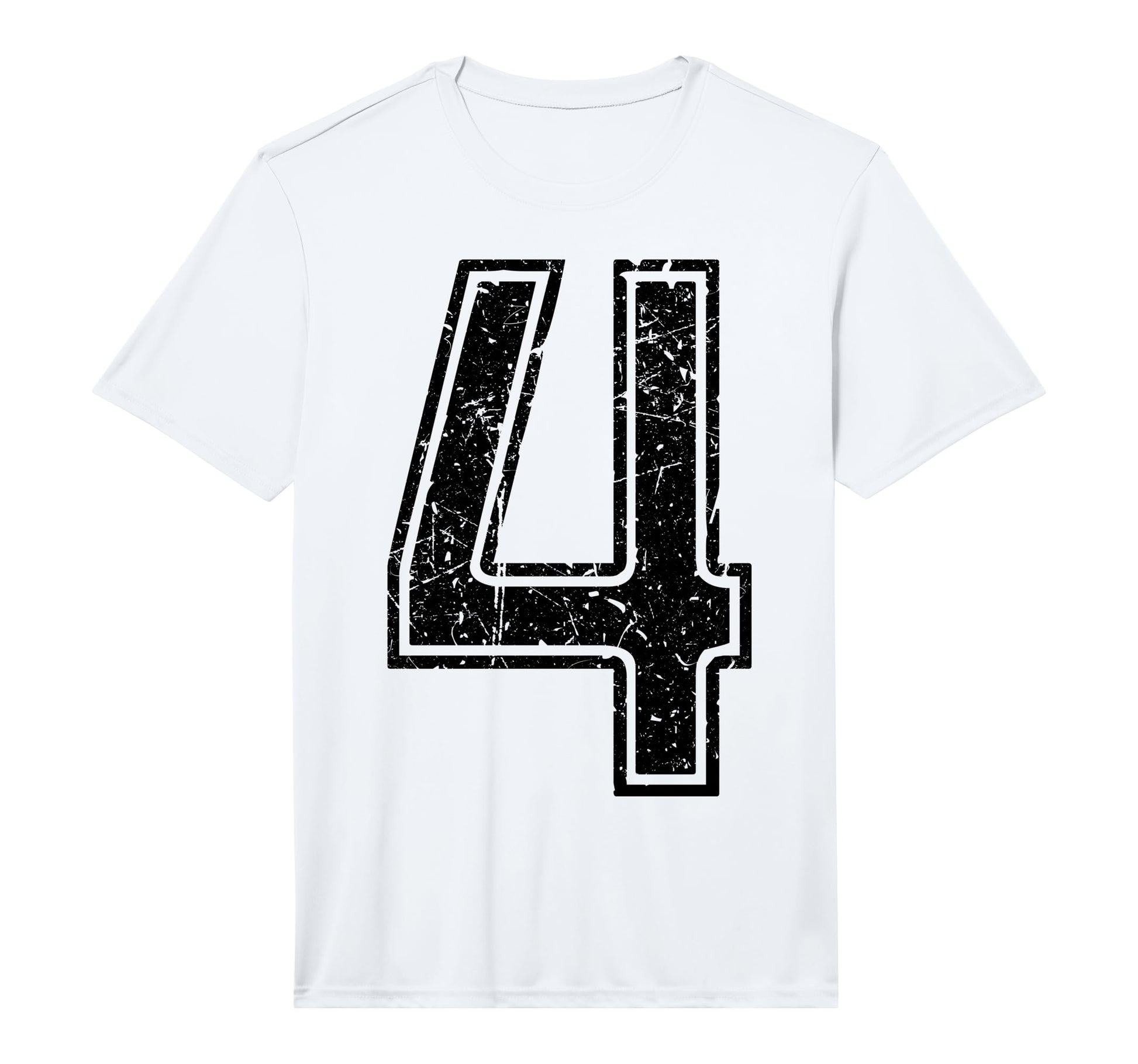 Black Sports Team Number 4 Performance T-Shirt - Novelty Apparel Unisex - T-Shirt, Sweatshirt, Hoodie