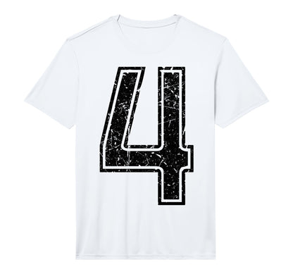 Black Sports Team Number 4 Performance T-Shirt - Novelty Apparel Unisex - T-Shirt, Sweatshirt, Hoodie