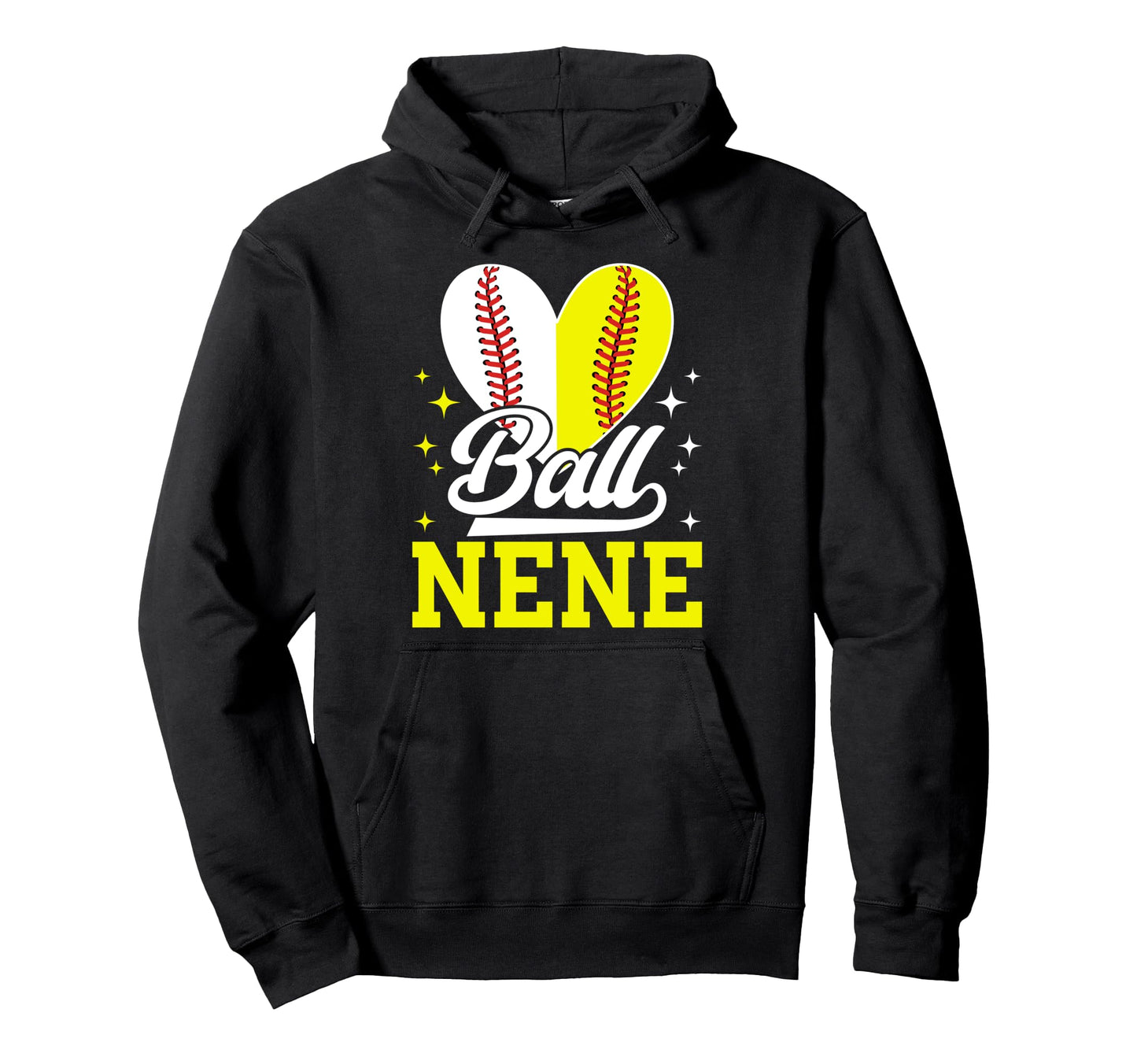 Ball Nene Heart Softball Baseball Nene Hoodie - Graphic Print Men Women - T-Shirt, Sweatshirt, Hoodie