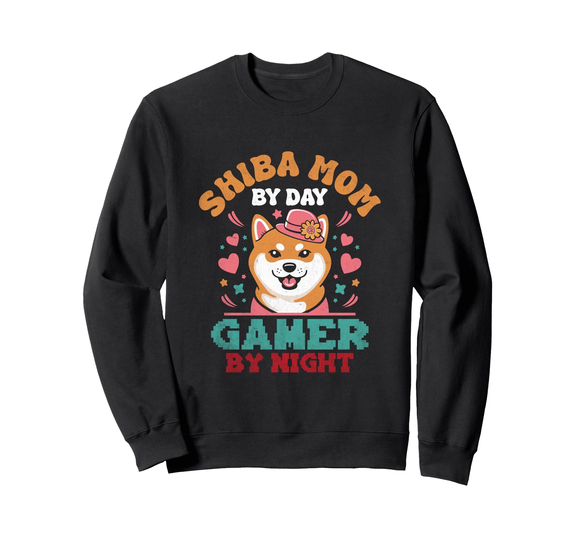 Shiba Mom Day Gamer Night Sweatshirt - Fun Novelty Design Unisex - T-Shirt, Sweatshirt, Hoodie