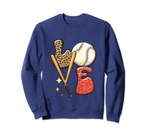 Baseball Love Baller Mom Leopard Sweatshirt - Streetwear Style Unisex - T-Shirt, Sweatshirt, Hoodie