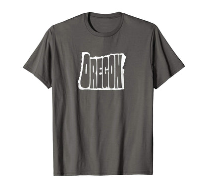 Minimalist State Oregon Typography T-Shirt - Custom Art Print Unisex - T-Shirt, Sweatshirt, Hoodie