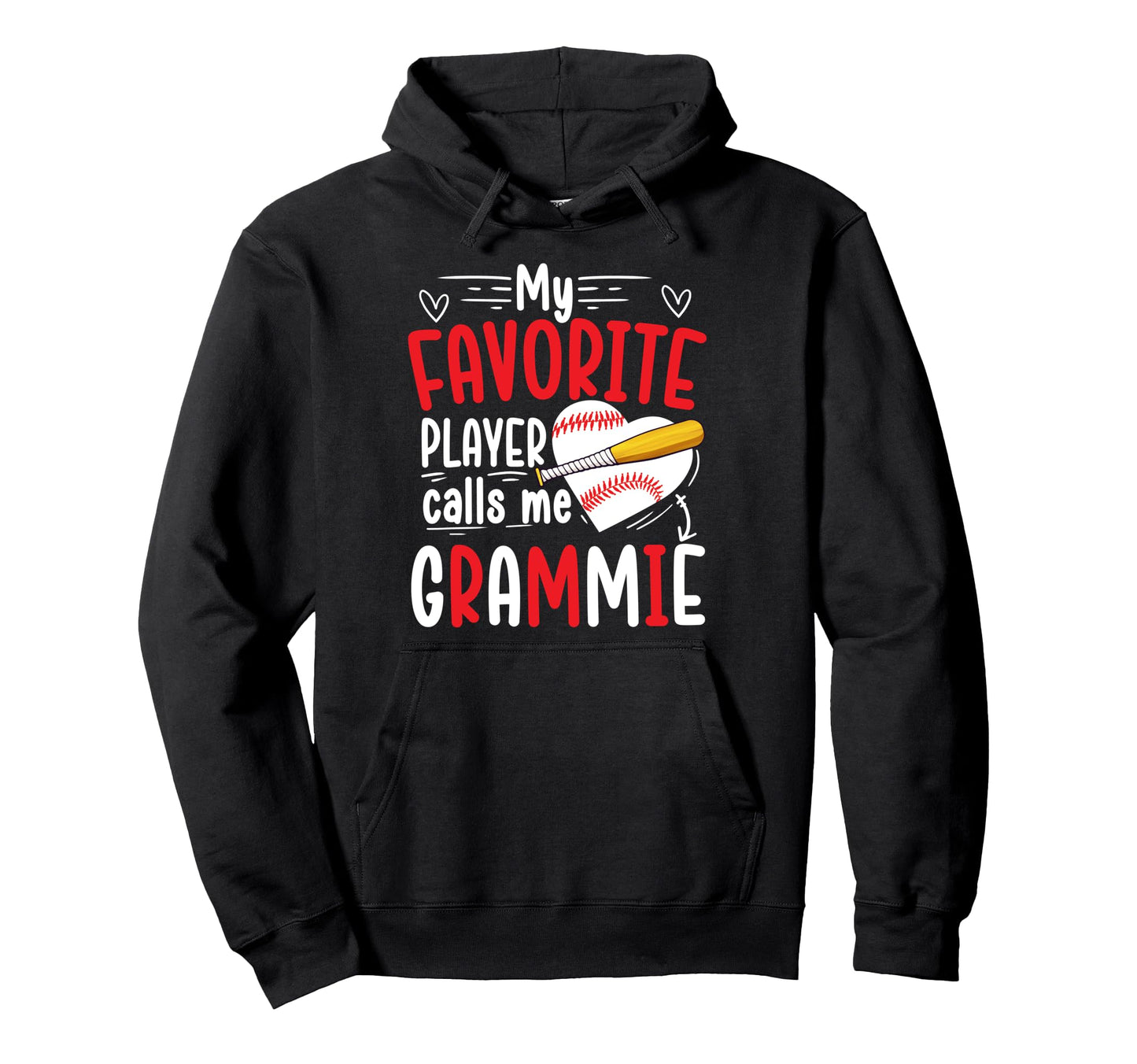 My Favorite Baseball Player Grammie Hoodie - Aesthetic Graphic Unisex - T-Shirt, Sweatshirt, Hoodie