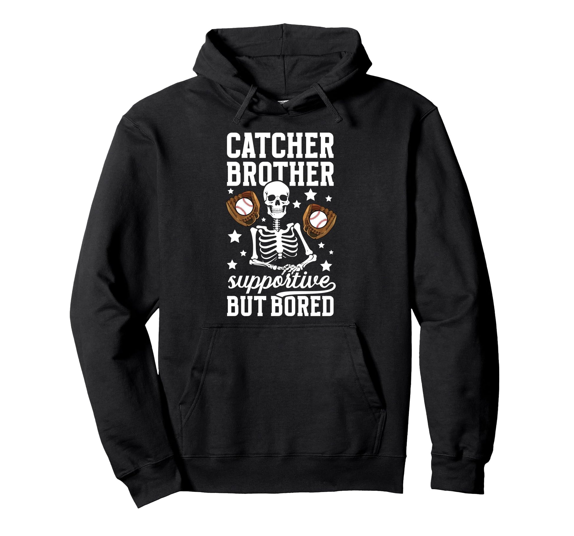 Baseball Catcher Brother Hoodie - Casual Everyday Wear for Adults - T-Shirt, Sweatshirt, Hoodie