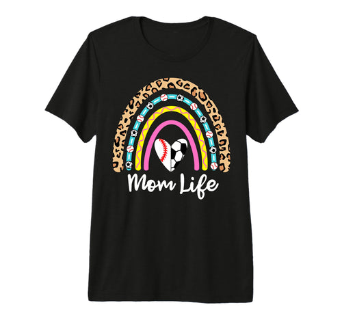 Soccer Baseball Mom Boho Rainbow Funny T-Shirt - Trendy Graphic for Adults - T-Shirt, Sweatshirt, Hoodie