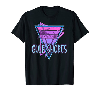 Gulf Shores Vacation Vaporwave T-Shirt - Unique Graphic for Adults - T-Shirt, Sweatshirt, Hoodie
