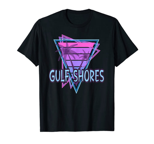 Gulf Shores Vacation Vaporwave T-Shirt - Unique Graphic for Adults - T-Shirt, Sweatshirt, Hoodie