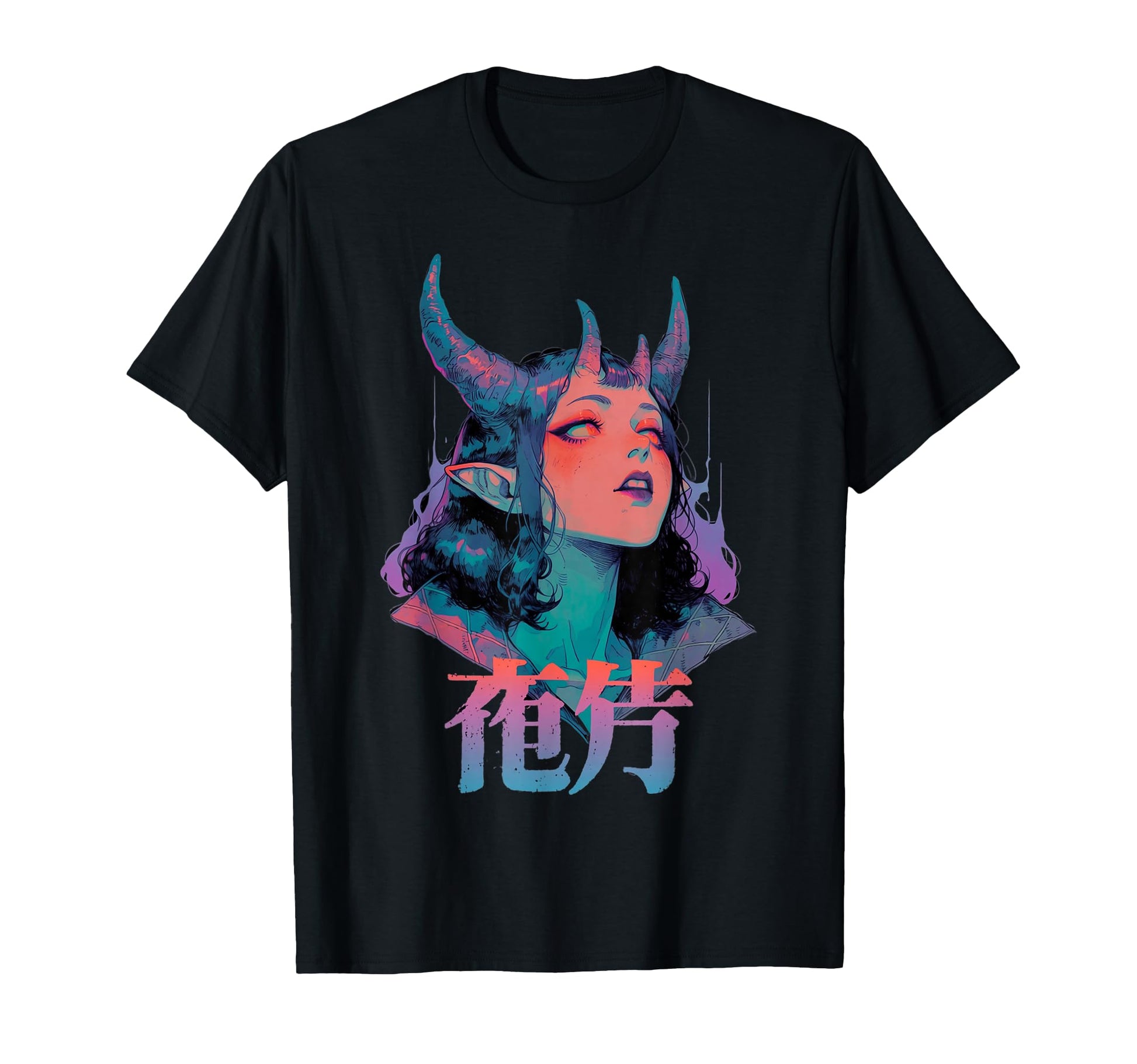 Goth Grunge Demon Anime Waifu Horror Alt T-Shirt - Graphic Print Men Women - T-Shirt, Sweatshirt, Hoodie