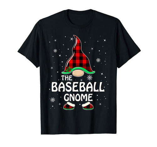 Baseball Gnome Buffalo Plaid T-Shirt - Casual Everyday Wear for Adults - T-Shirt, Sweatshirt, Hoodie