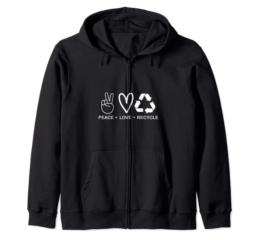 Earth Day M23T Peace Love Recycle Eart T-Shirt - Trendy Graphic Unisex - T-Shirt, Sweatshirt, Hoodie