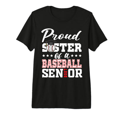 Proud Sister Baseball Senior 2027 Tri T-Shirt - Graphic Print Men Women - T-Shirt, Sweatshirt, Hoodie