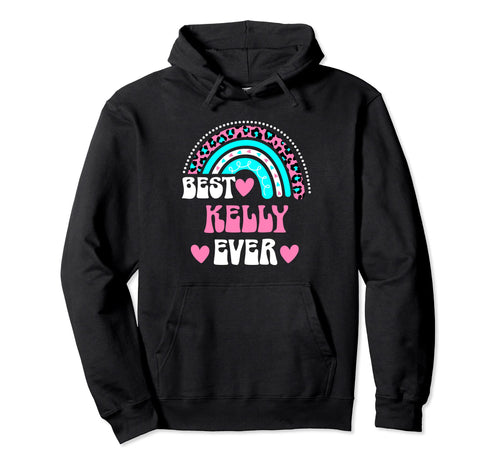 Best Kelly Ever Personal Name Leopard Hoodie - Aesthetic Graphic Men Women - T-Shirt, Sweatshirt, Hoodie