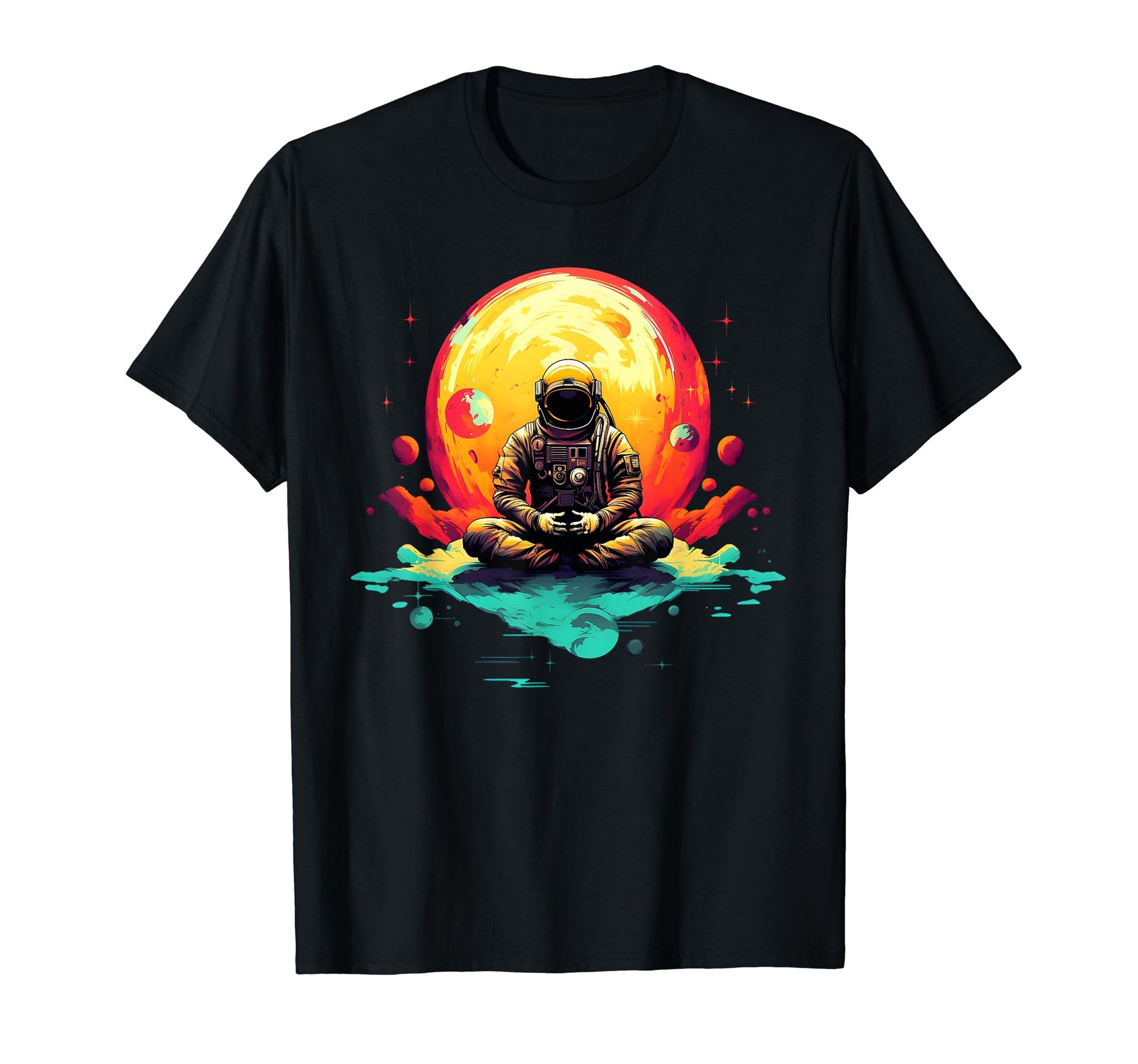 Astronaut Space Distressed 90S Grunge T-Shirt - Custom Art Print Unisex - T-Shirt, Sweatshirt, Hoodie