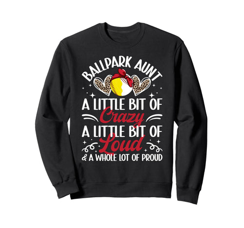 Ballpark Aunt Definition Baseball Sweatshirt - Trendy Graphic for Adults - T-Shirt, Sweatshirt, Hoodie
