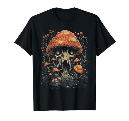 90S Grunge Mushrooms Distressed Art 124 T-Shirt - Unique Graphic Men Women - T-Shirt, Sweatshirt, Hoodie