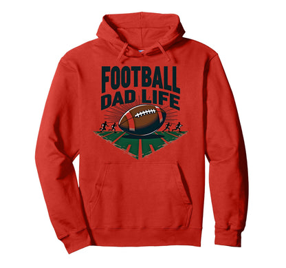 Football Dad Life Proud Father Game Day Hoodie - Minimalist Print Unisex - T-Shirt, Sweatshirt, Hoodie