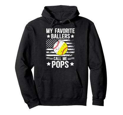 My Favorite Ballers Call Me Baseball Hoodie - Minimalist Print Men Women - T-Shirt, Sweatshirt, Hoodie