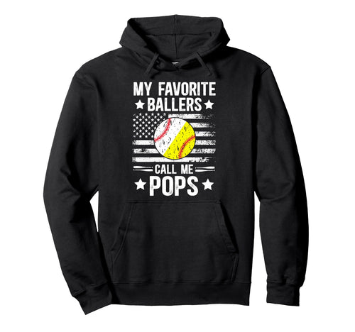 My Favorite Ballers Call Me Baseball Hoodie - Minimalist Print Men Women - T-Shirt, Sweatshirt, Hoodie