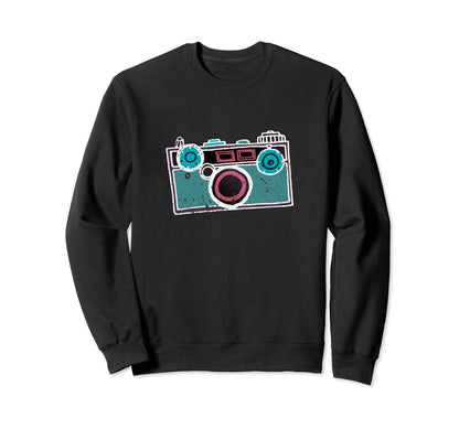 Camera Photography Photographer Sweatshirt - Trendy Graphic for Adults - T-Shirt, Sweatshirt, Hoodie