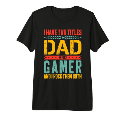 Mens Gamer Dad Father Day Gaming Dad Tri T-Shirt - Minimalist Print Unisex - T-Shirt, Sweatshirt, Hoodie