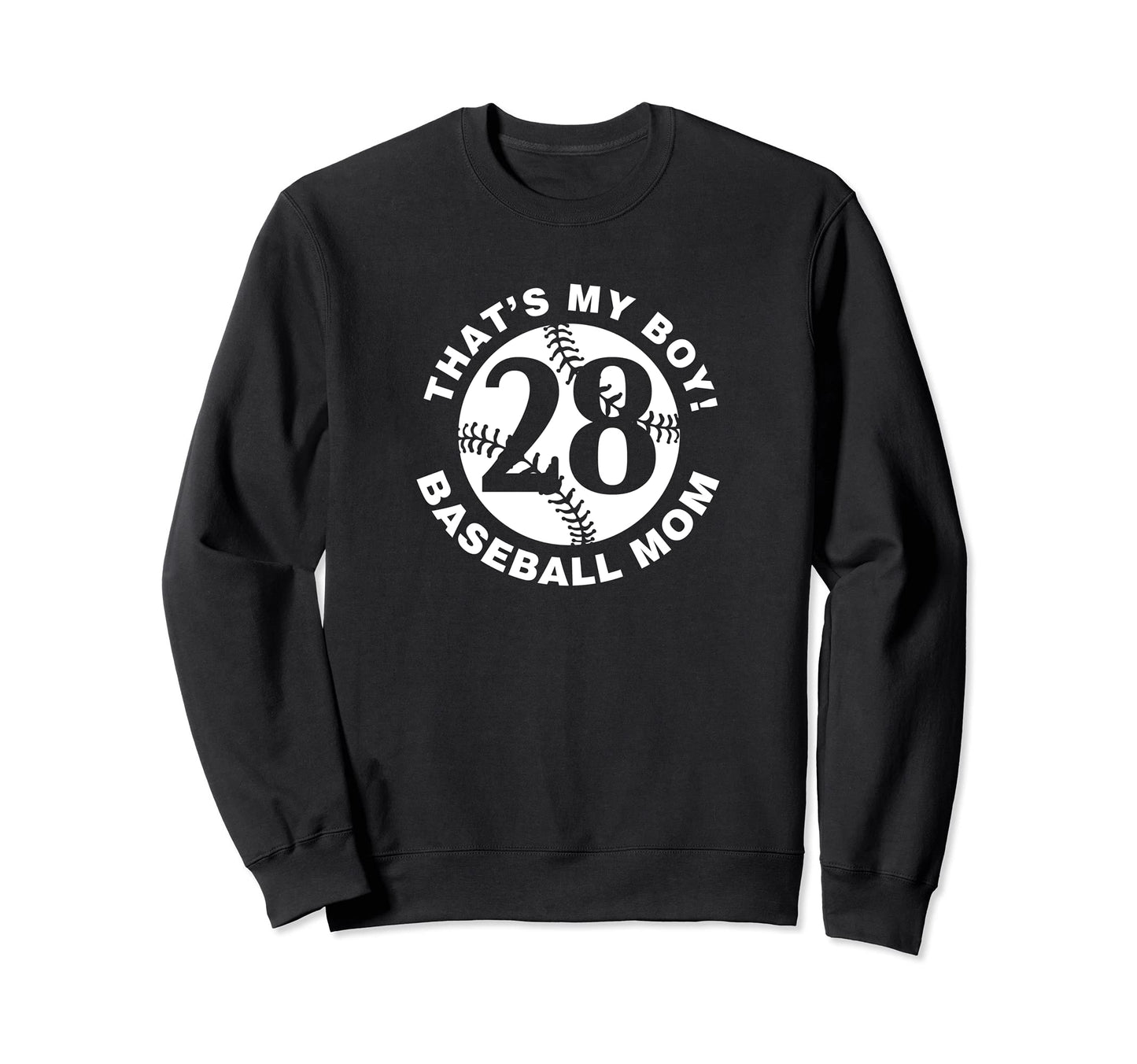 Thats My Baseball Mom 28 Sweatshirt - Aesthetic Graphic for Adults - T-Shirt, Sweatshirt, Hoodie
