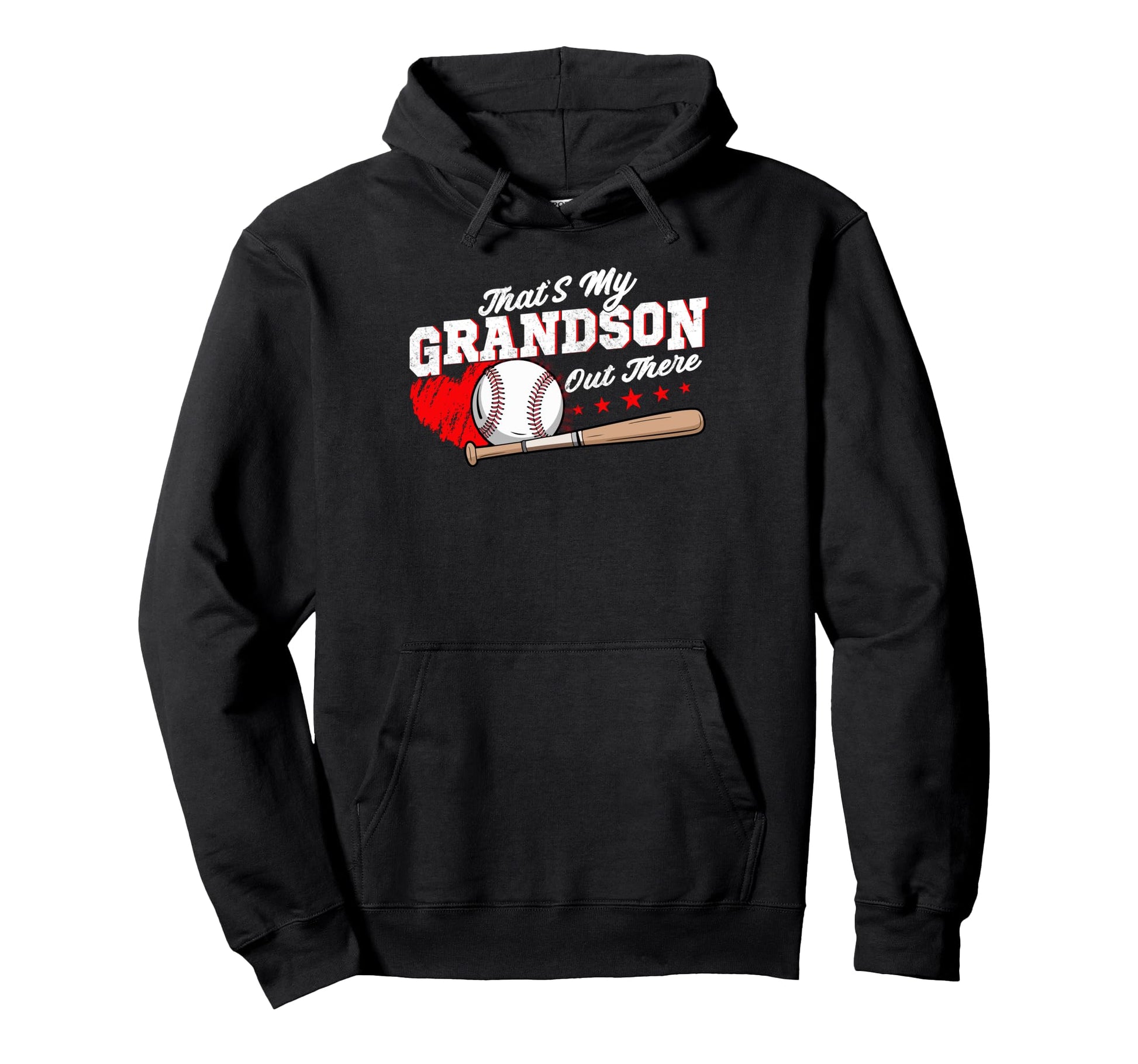Thats My Grandson Out There Baseball Hoodie - Unique Graphic Unisex - T-Shirt, Sweatshirt, Hoodie