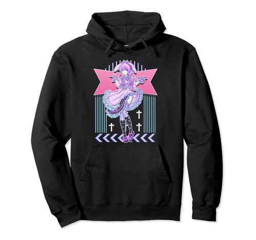 Kawaii Pastel Goth Bunny Anime Hoodie - Streetwear Style for Adults - T-Shirt, Sweatshirt, Hoodie