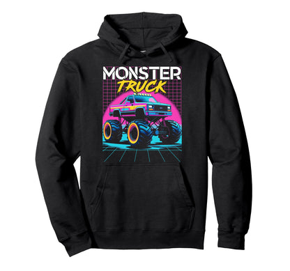 Vaporwave Aesthetic Monster Truck Hoodie - Streetwear Style for Adults - T-Shirt, Sweatshirt, Hoodie