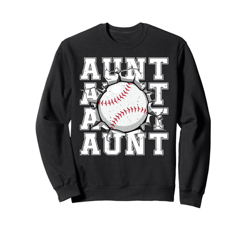 Baseball Aunt Cracked Wall Family Sweatshirt - Custom Art Print Unisex - T-Shirt, Sweatshirt, Hoodie