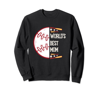 Funny Mom Sports Love Baseball Game Sweatshirt - Unique Graphic Men Women - T-Shirt, Sweatshirt, Hoodie
