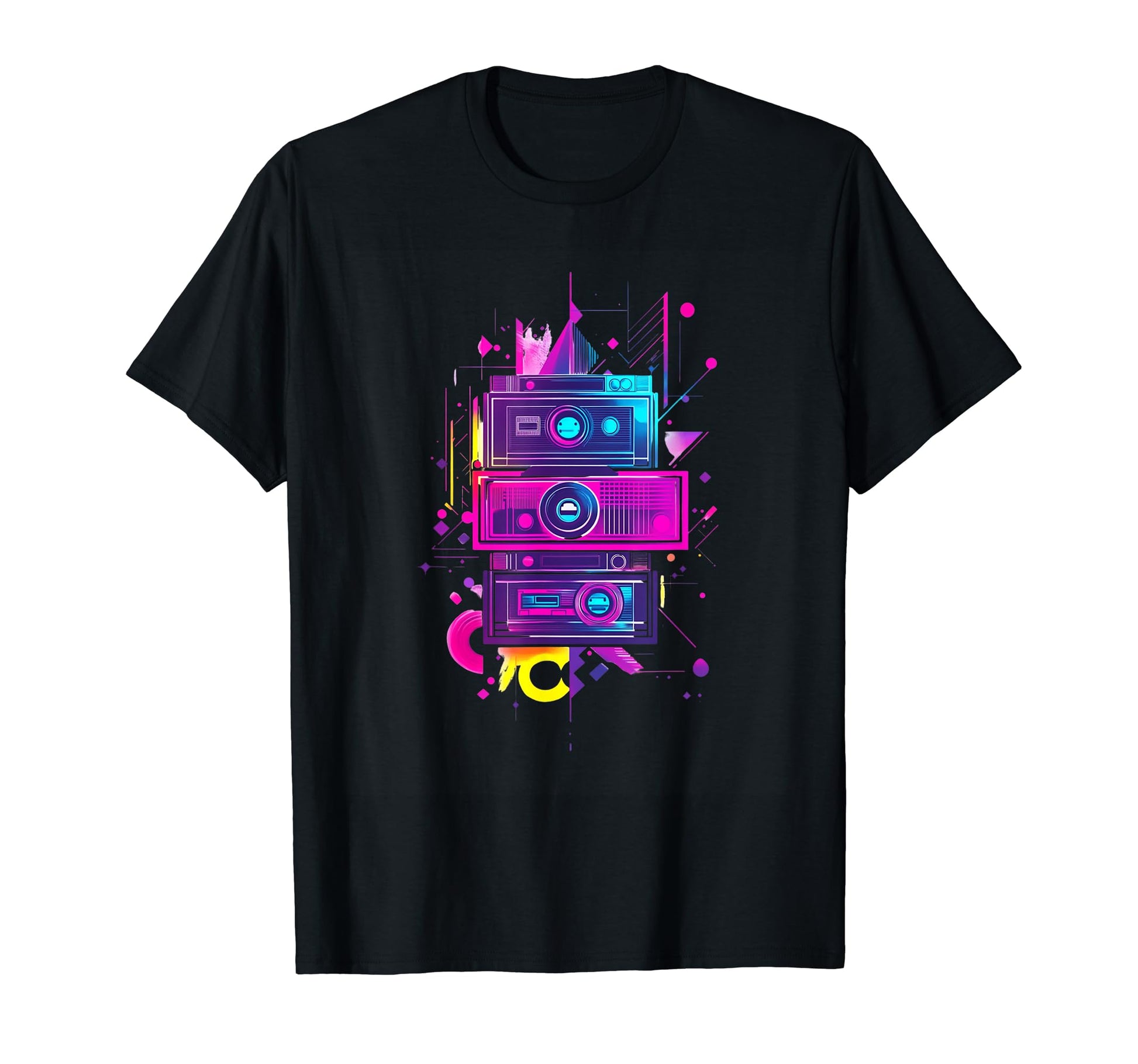 Colorful Camera Art Technology T-Shirt - Unique Graphic for Adults - T-Shirt, Sweatshirt, Hoodie