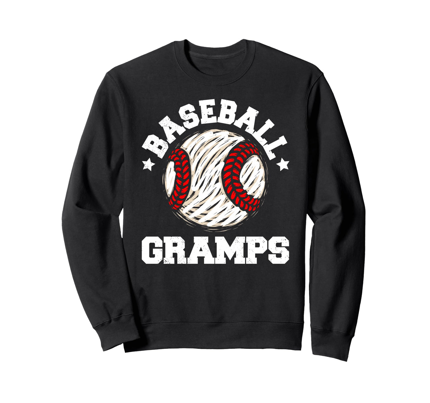 Baseball Gramps Distressed Sweatshirt - Casual Everyday Wear for Adults - T-Shirt, Sweatshirt, Hoodie