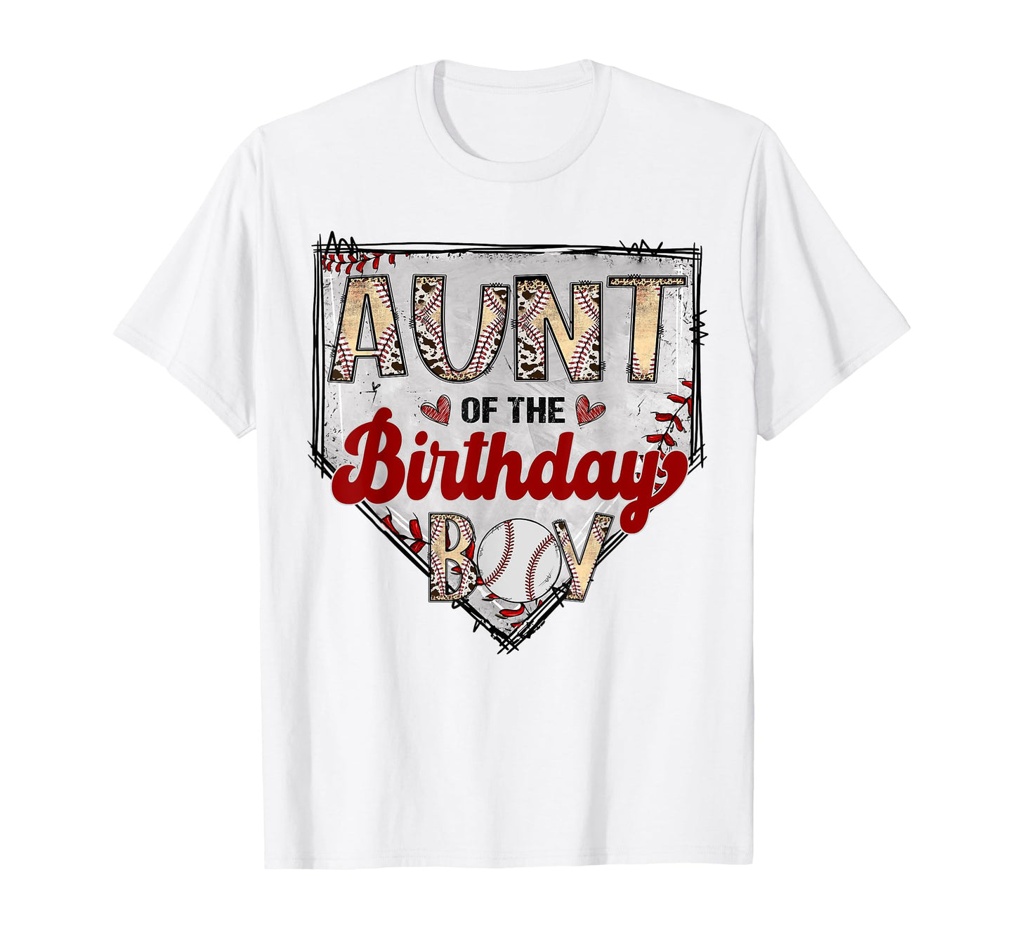 Aunt Birthday Baseball Lover Birthday Party T-Shirt - Unique Graphic Unisex - T-Shirt, Sweatshirt, Hoodie